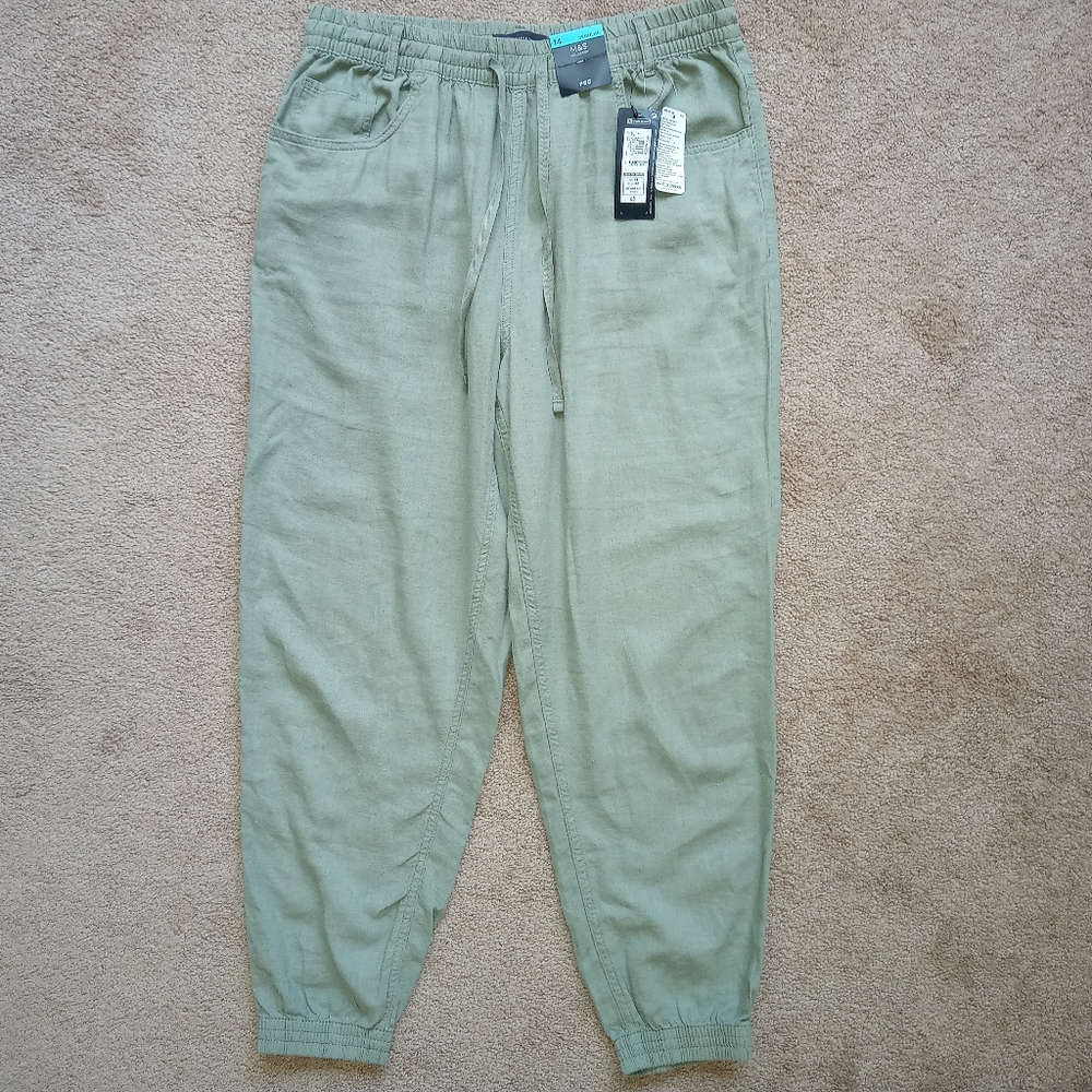 Marks & Spencer Olive Green Track Pants